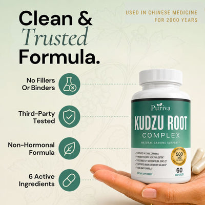 Kudzu Root Capsules - Reduce Alcohol Cravings