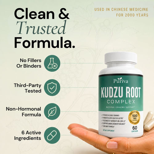 Kudzu Root Capsules - Reduce Alcohol Cravings