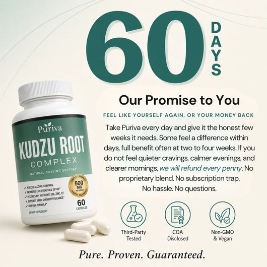 Kudzu Root Capsules - Reduce Alcohol Cravings